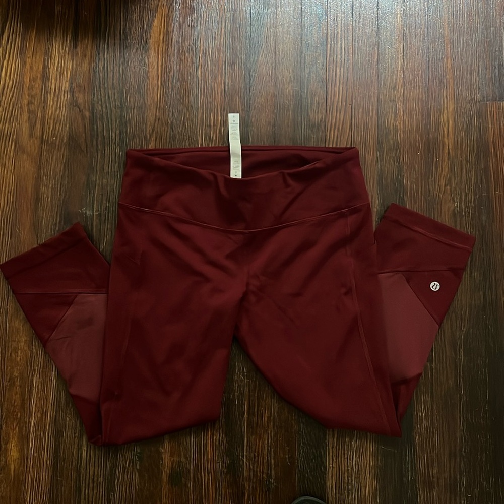 Lululemon Women Pace Rival Crop LUXTREME LW6AV0S DKAD SIZE 8